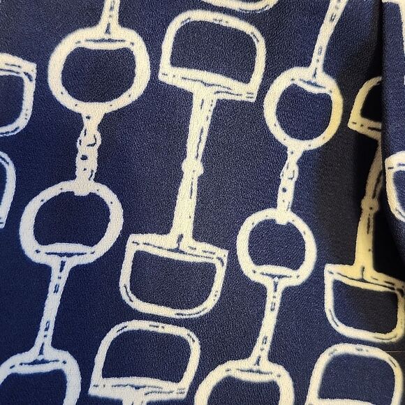 GILLI navy blue & white tank top jumpsuit, back zipper, lined, size M - Picture 4 of 7